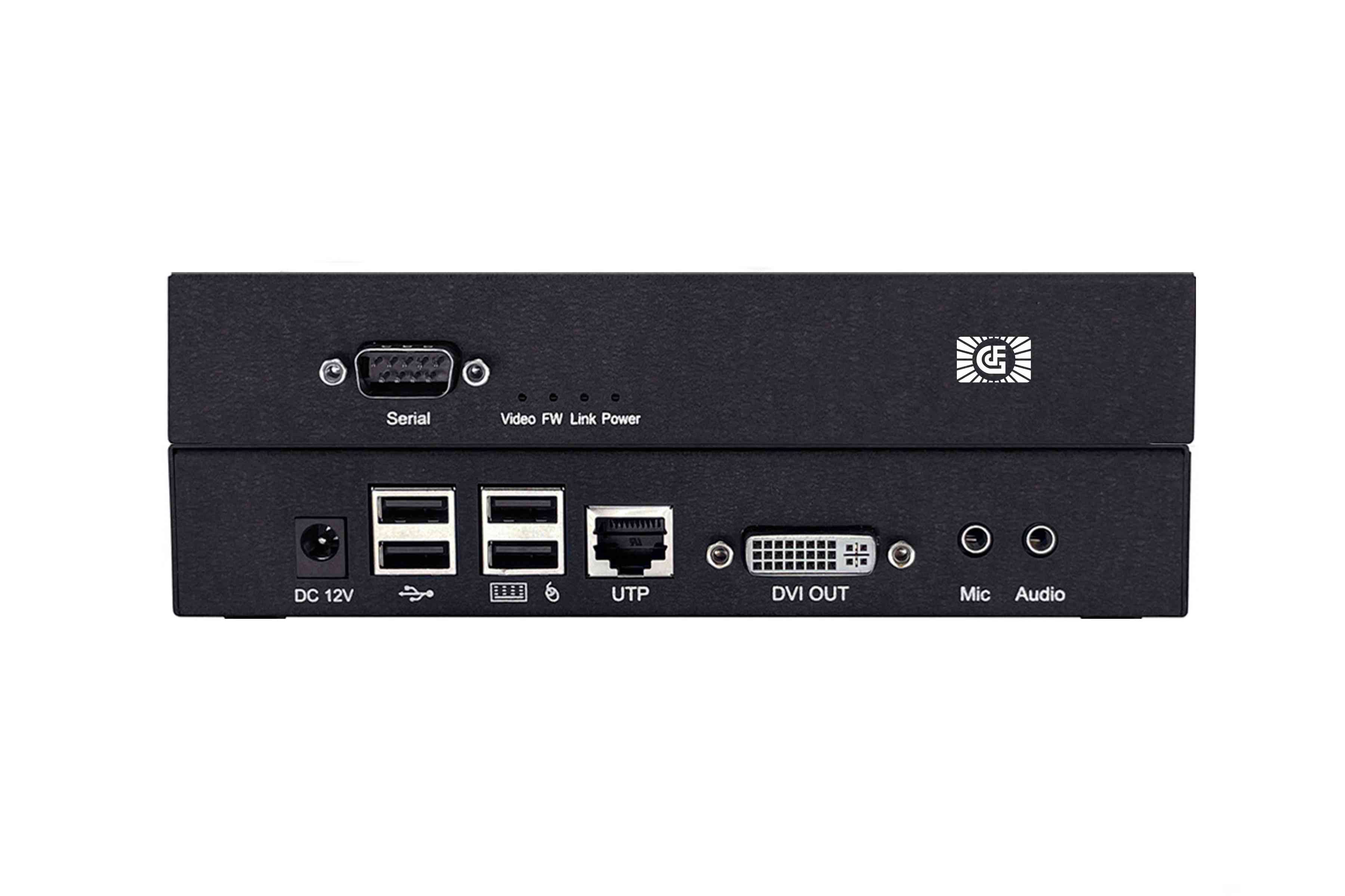 HDBaseT150米远距离DVI/KVM无压缩4K传输发射接收器