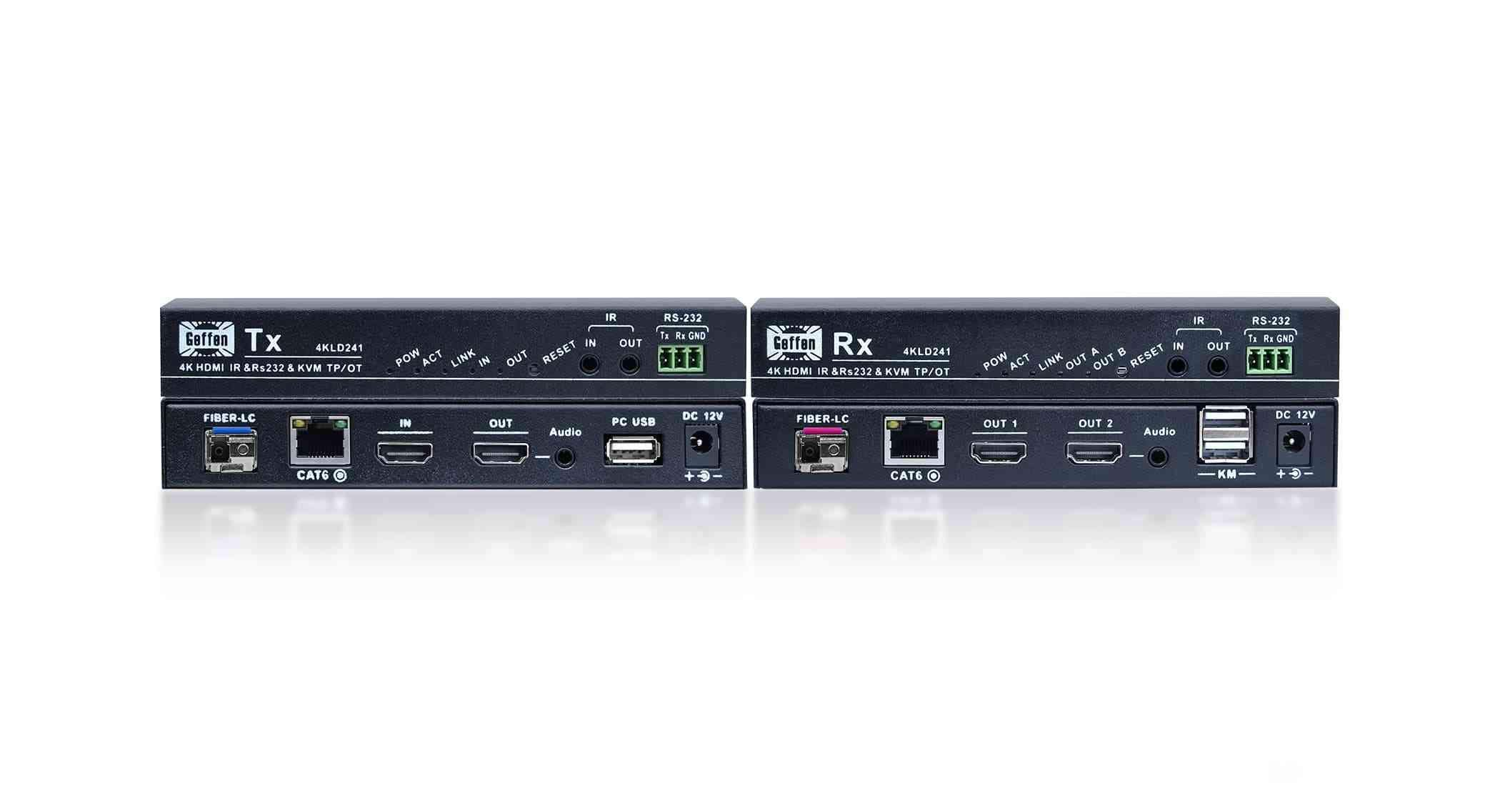 4K60光网一体带KVM光纤传输器20KM